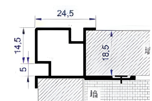 Дөрвөлжин гадна булан MK-QB1806 matt gold PH