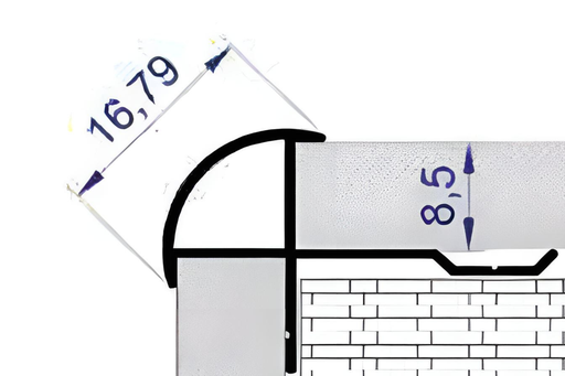 Бөөрөнхий гадна булан MK-QB0807 matt black PH