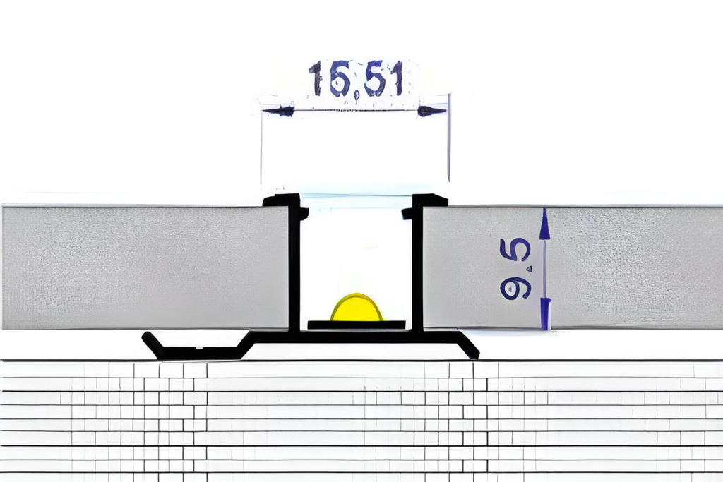 Гэрэлтэй дундын залгаа MK-QBD104 led  grey PH