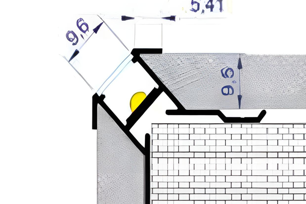 Гэрэлтэй гадна булан MK-QBD109 led matt gold PH