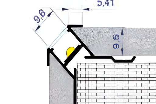 Гэрэлтэй гадна булан MK-QBD109 led matt gold PH
