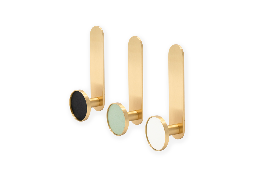 Brass l shaped wall hook (black) 90