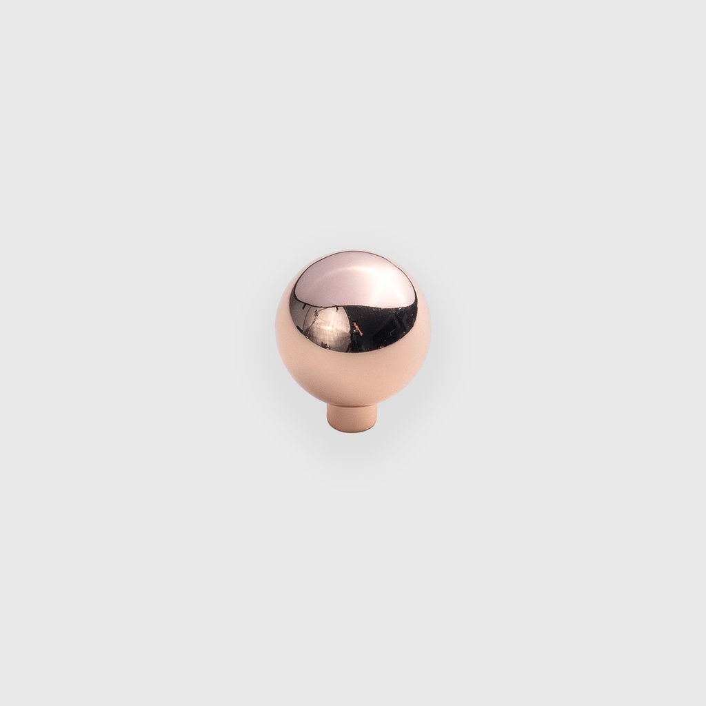 Rose gold ball knob with base LJO