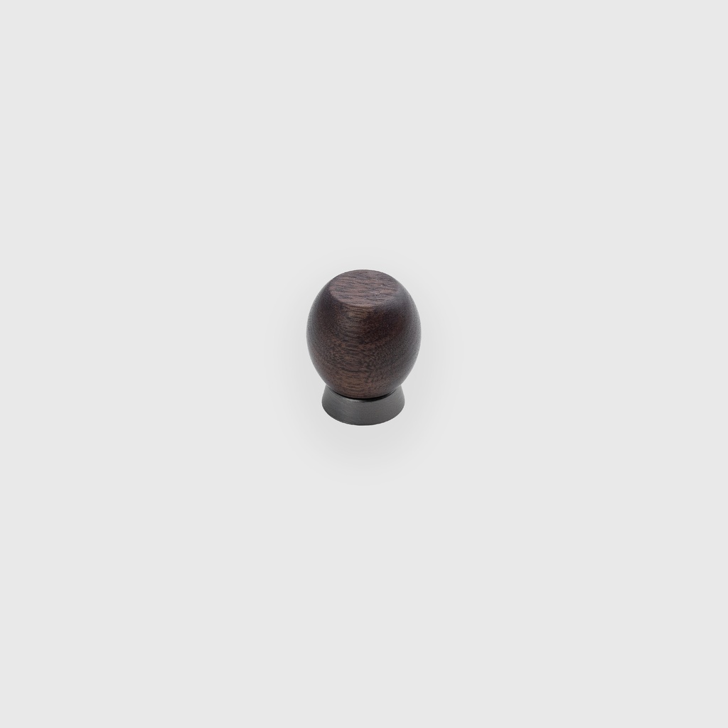 Varnish Walnut Black Steel Brudshed Brown Knob 