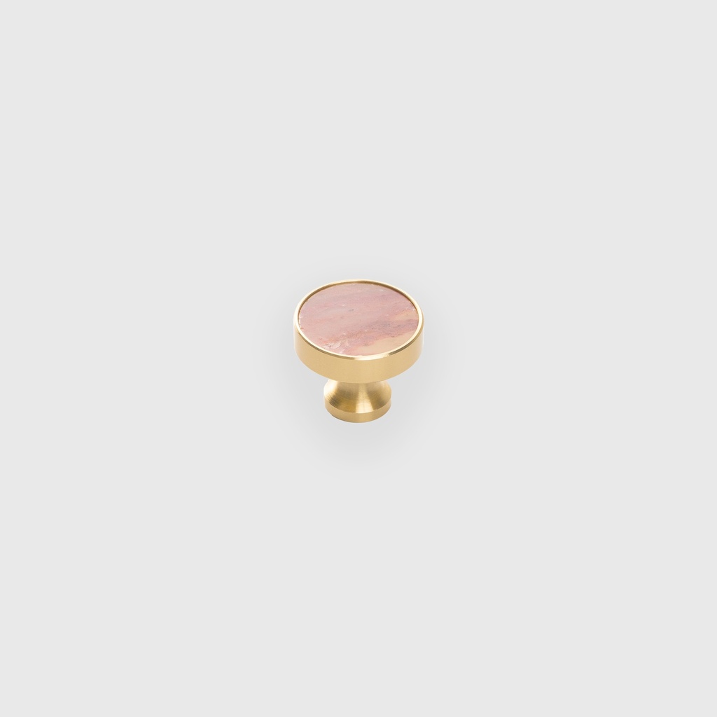 Pink Crystal Round Knob 