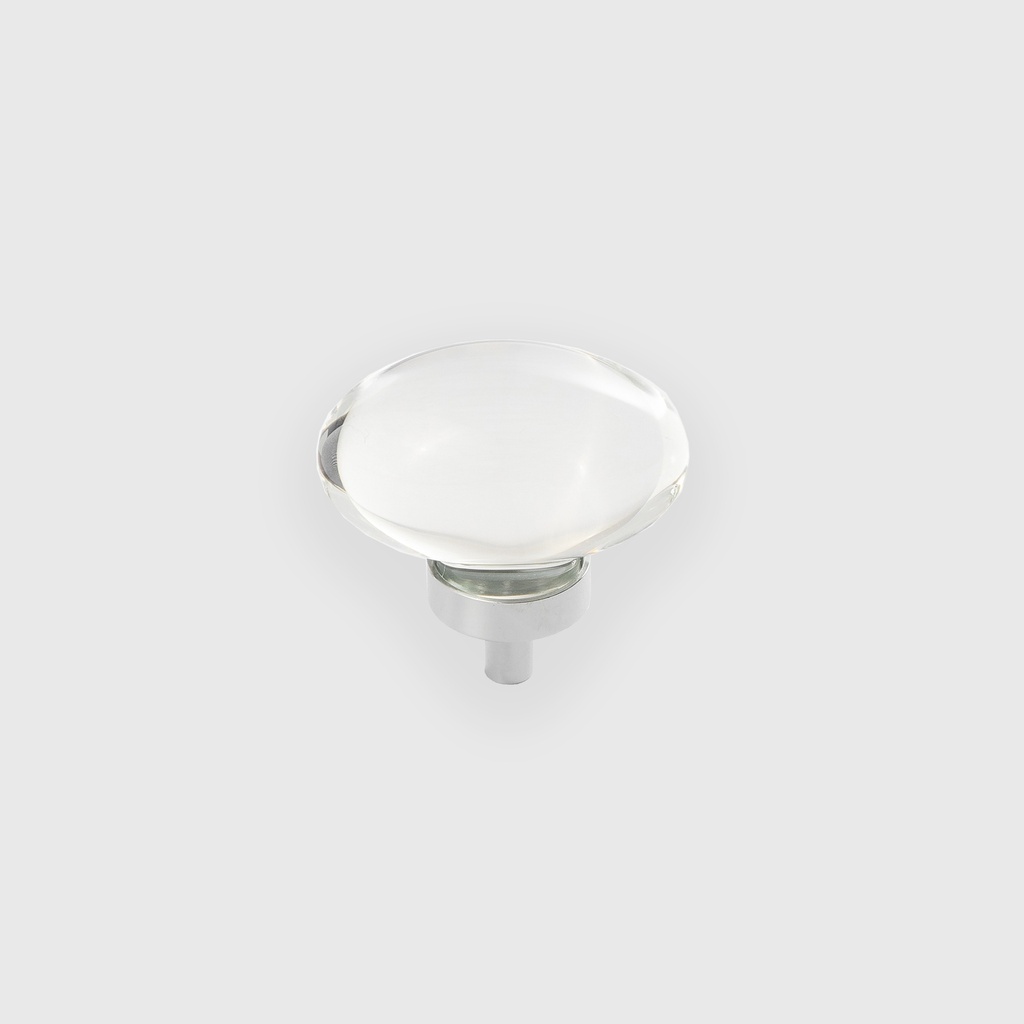 Clear acrylic oval knob LJO