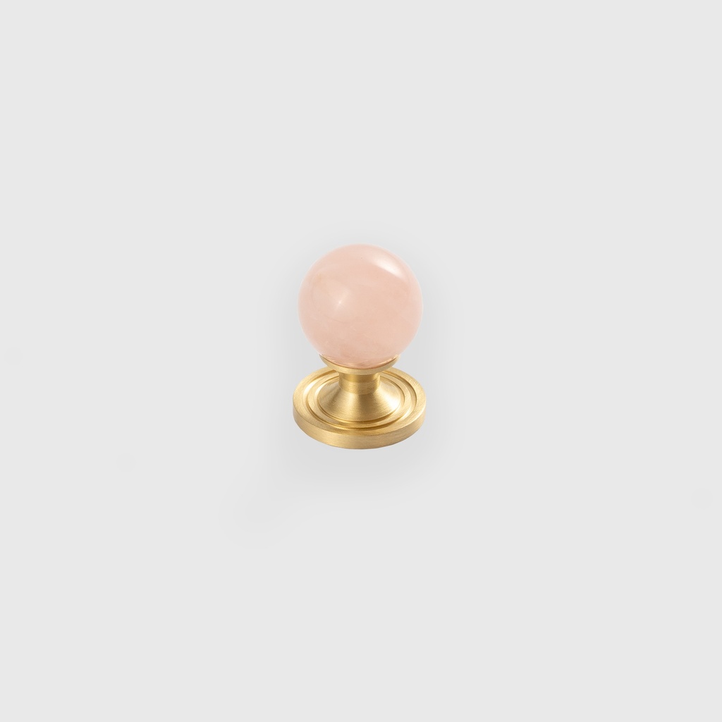 Rose quartz palla golden knob STN