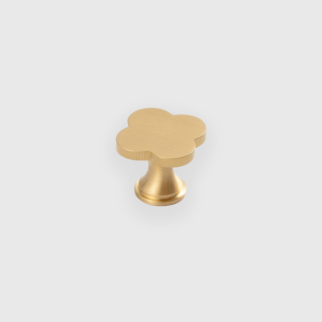 Lucky Clover Gold Brushed Knob 