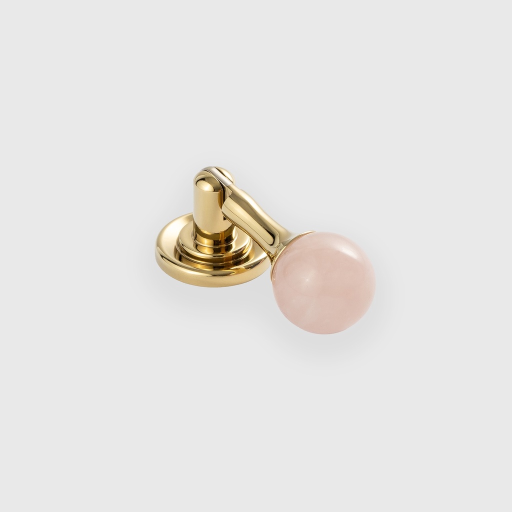 Pink crystal ball shiny golden drop pull STN
