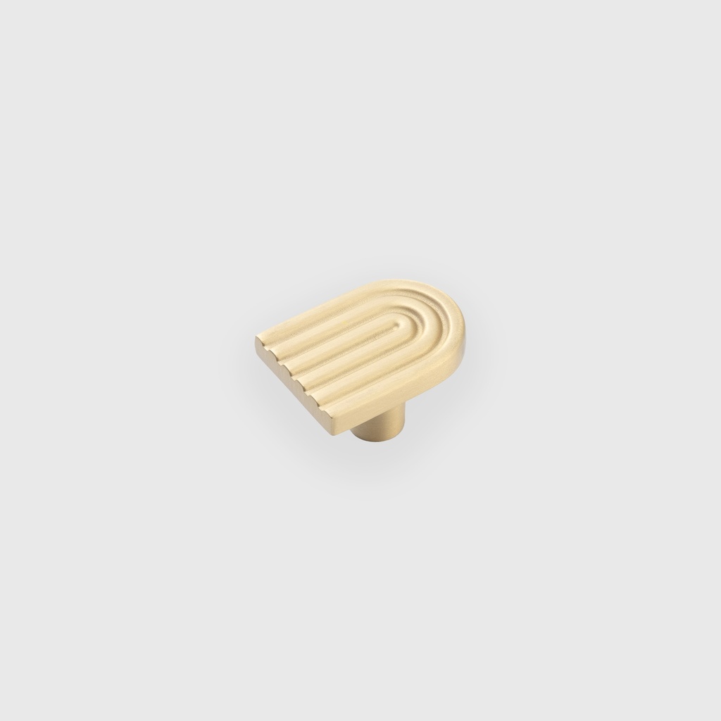 Narrow Oval Brass Knob 