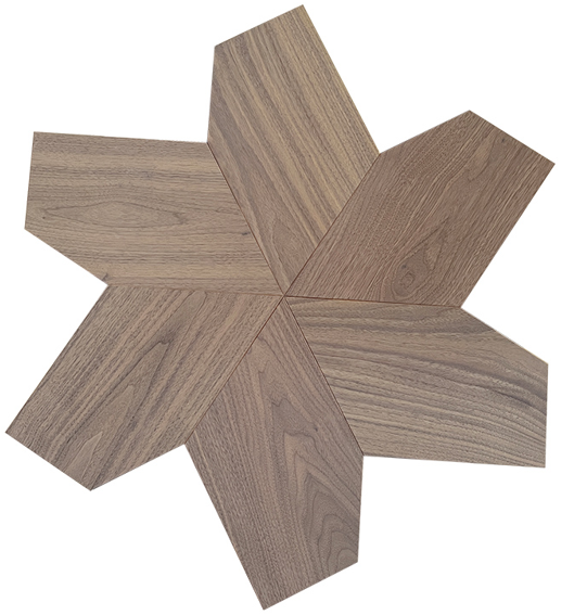 Модон шал 9 давхар black walnut birch multi-layer pentagon 334.77*193.28*15/1.2mm