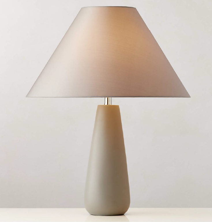 Polar grey plaster coated table lamp STS