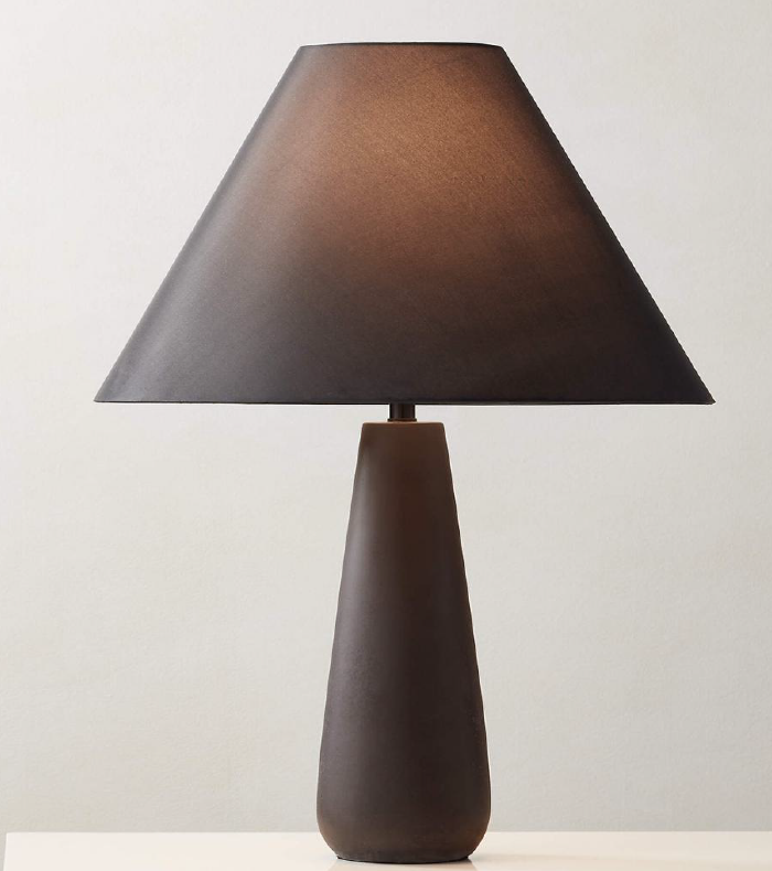 Polar black plaster coated floor lamp STS