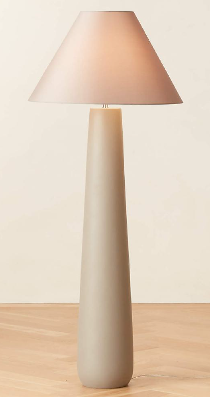 Polar grey plaster coated floor lamp STS