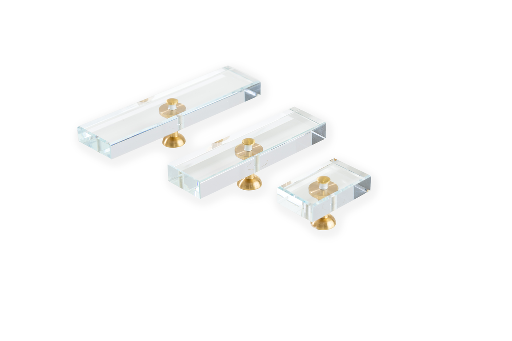 Rectangular crystal cabinet knob 100*30 ljo