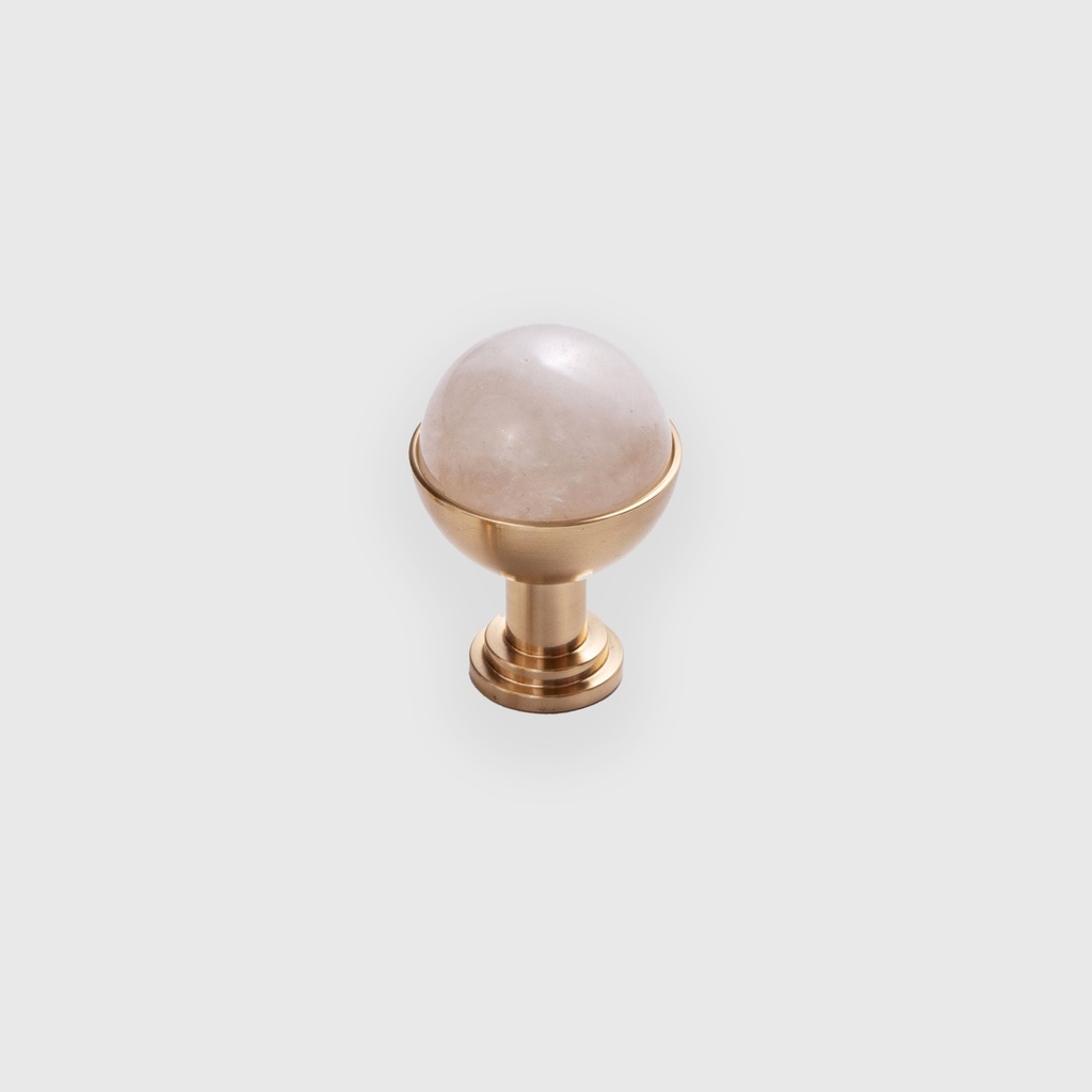 Pink marble egg knob STN