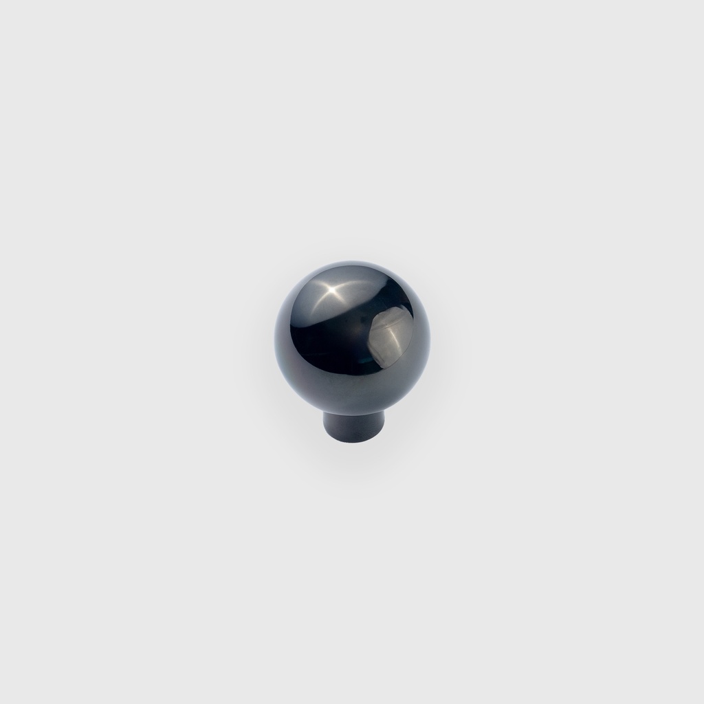 Polished Black Classic Ball With Base Knob 