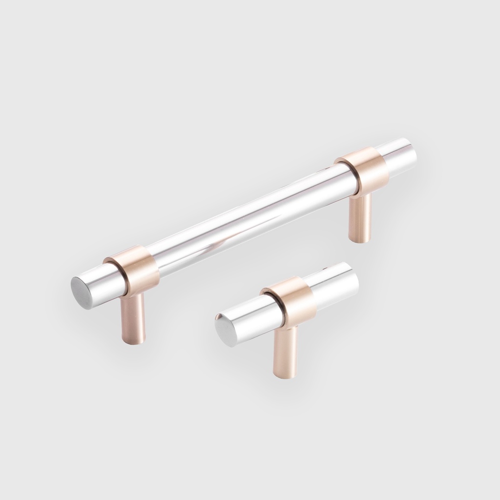 Metallic Rod T-Handle With Golden Ring 