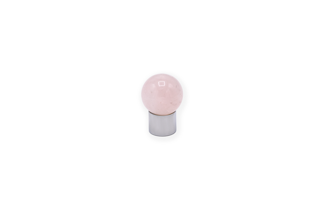 Shiny Pink Marble Ball Knob 