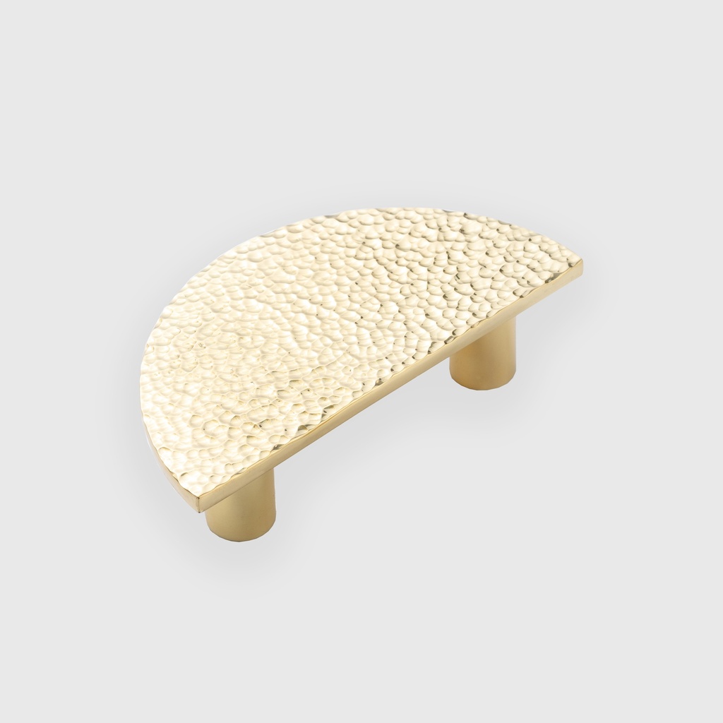 Semicircle Tap Hammered Golden Half Moon Pull 