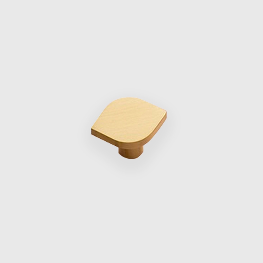 Leaf Flat Golden Brass Knob 