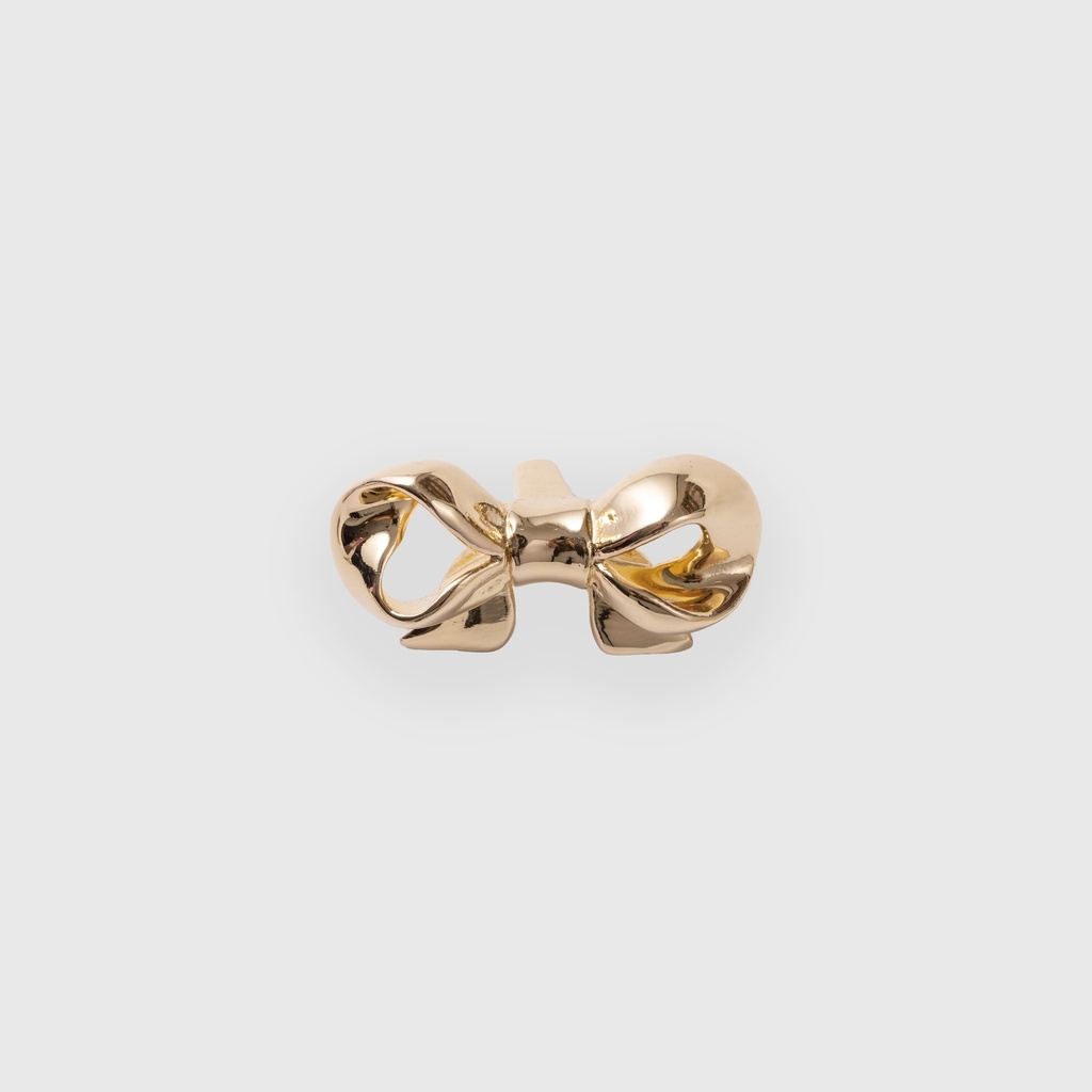 Shiny Golden Ribbon Brass Knob 