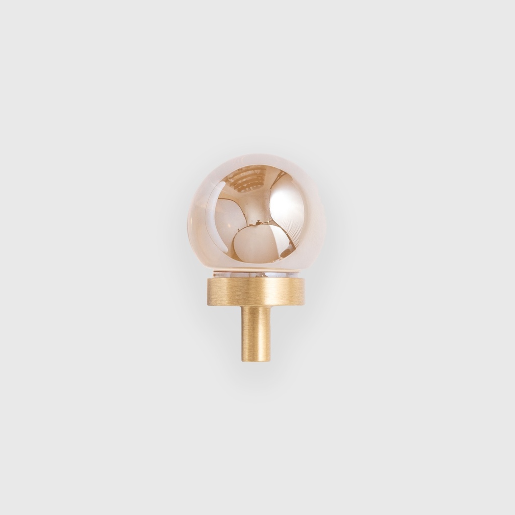 Goldish acrylic ball knob LJO