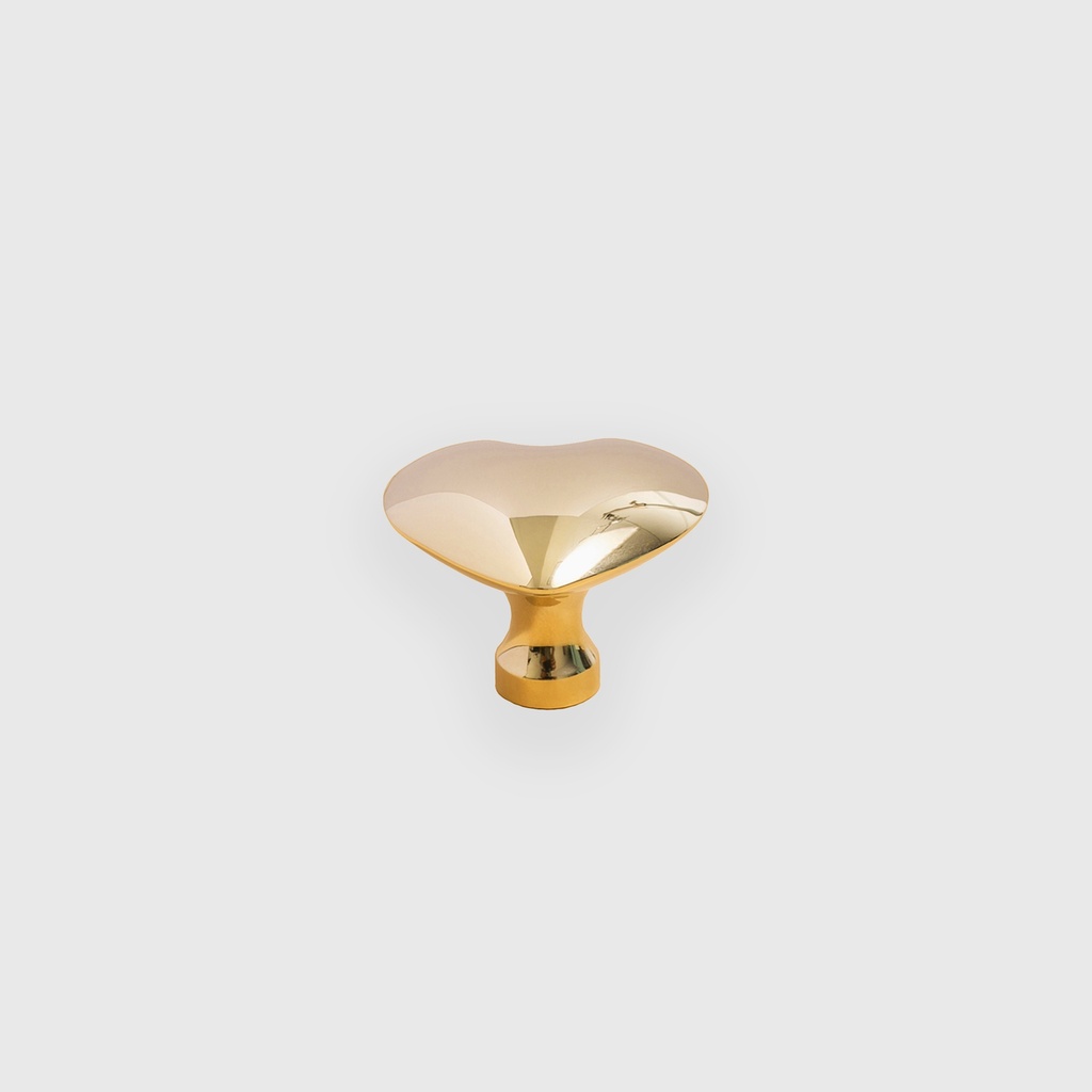 Shiny Golden Heart Knob 