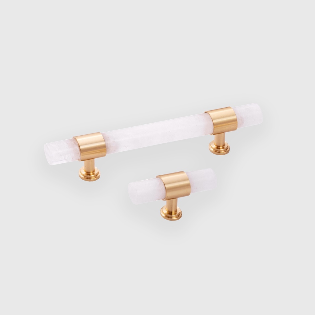 White Marble With Golden Rings Pull 