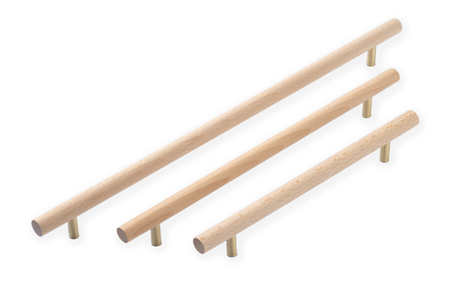 [RTR1200320] Wooden handle with brass base 320*380*25