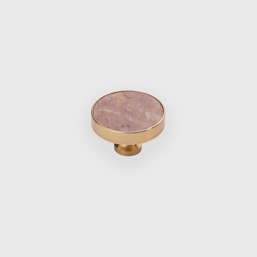 Pink Crystal Round Knob 