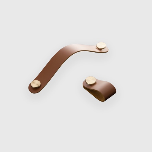 [ART1832060] Dark brown leather  strap knob ART