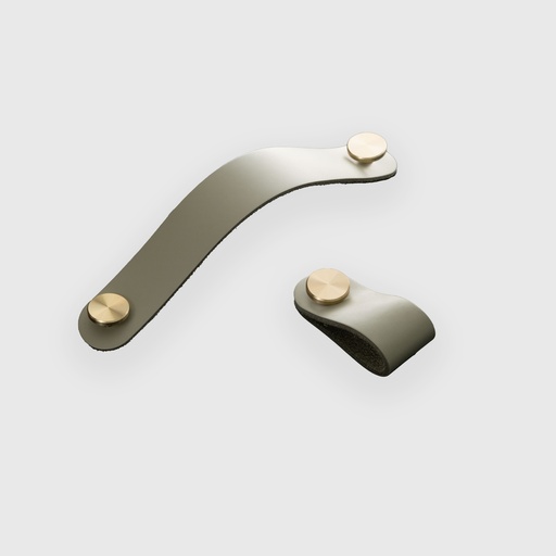 [ART1820128] Green Leather P Strap Pull 