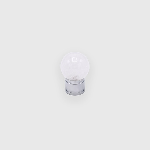 [STN1701025] Shiny Crystal Marble Ball Silver Knob 