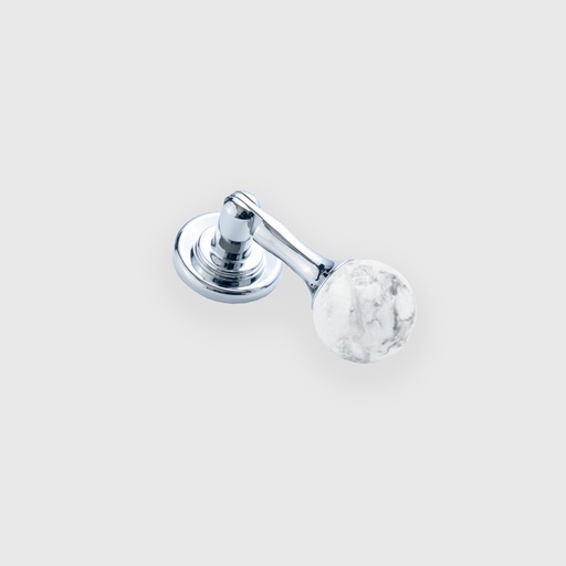 [STN2282464] Stripped Marble Ball Silver Drop Pull 