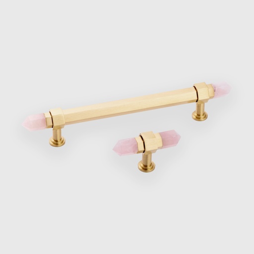 [STN2300096] Pulls With Pink Marble Pendants Rod 