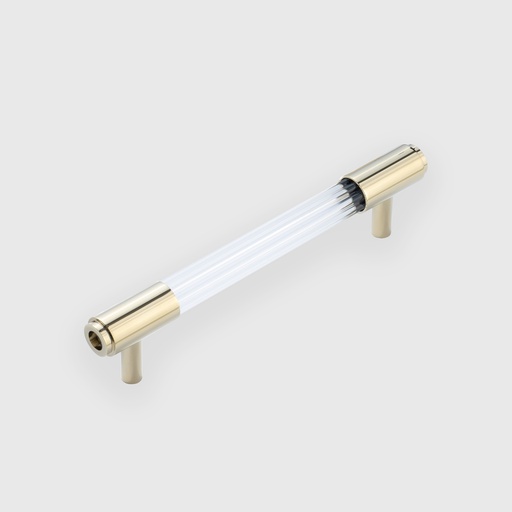 [LJO2200320] Long acrylic bar pull with golden end rings LJO