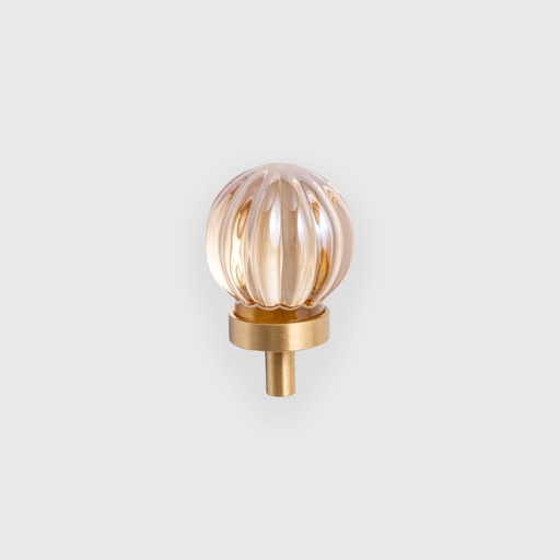 [LJO1900160] Goldish Acrylic Ball Kn0B With Lines 