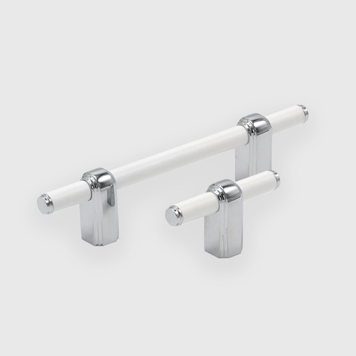 White Rod With Silver Rings Pull 