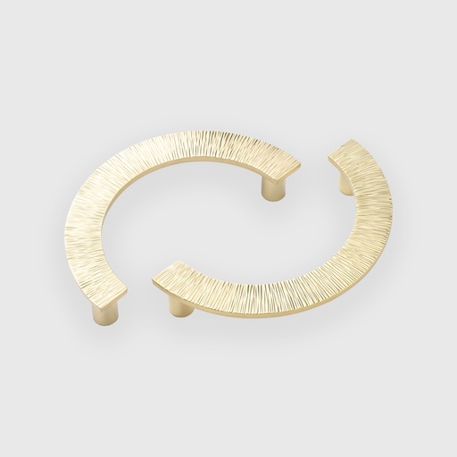 [LJO0128150] Narrow brushed golden half moon pull LJO