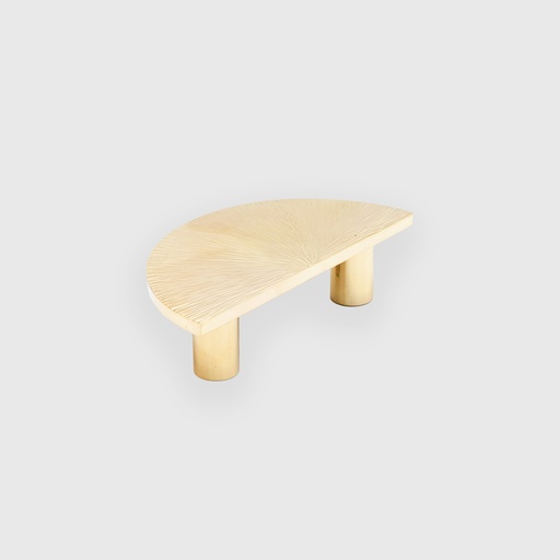 [LJO0100064] Semicircle Brushed Golden Half Moon Pull 