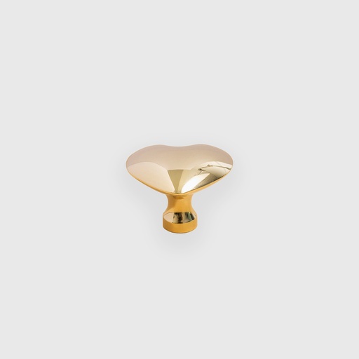Shiny Golden Heart Knob 