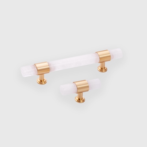 [STN1202096] White Marble With Golden Rings Pull 