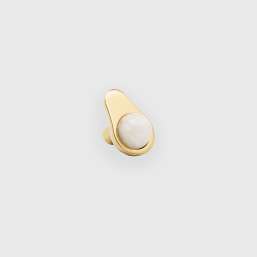 [STN000101] Avocado Marble Brass Knob 
