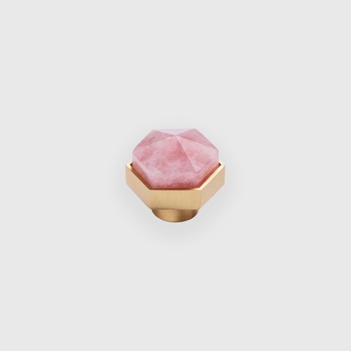 [STN2501034] Pink Quartz Marble Knob 