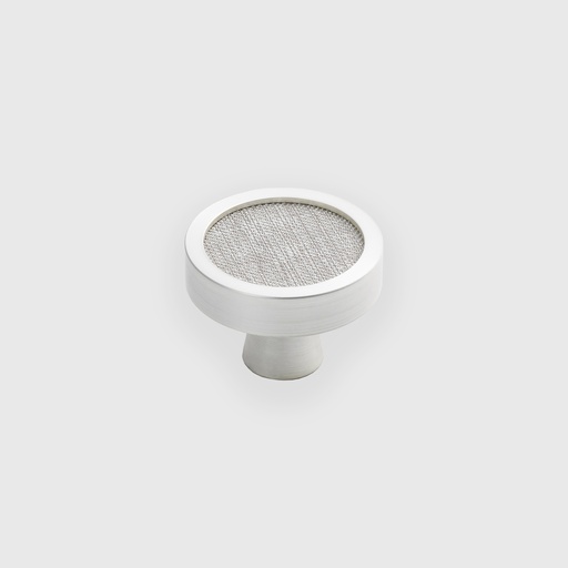 Silver Brushed Round Cabinet Knob 