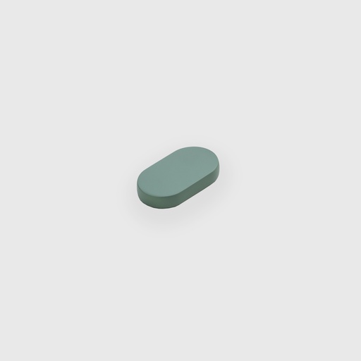 [EMO11105230] Matt Green Solid Oval Pull