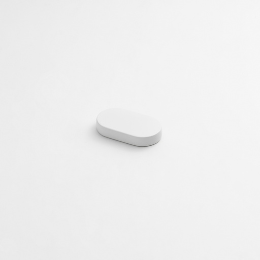 [EMO11115230] Matt Almond White Solid Oval Pull 