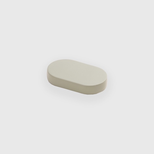 Matt Beige Solid Oval Pull 