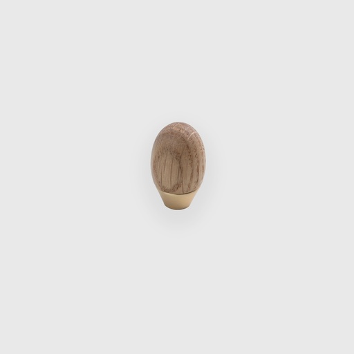 [RTR25012035] Varnish Oak Black Steel Brushed Knob 
